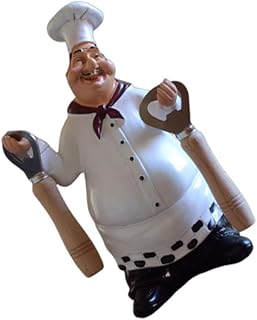 Retro American Resin Chef Ornament Mini Decorative Sculpture for Home Cafe Bar Restaurant Kitchen Table Decor Fun Atmosphere Practical Tool Holder