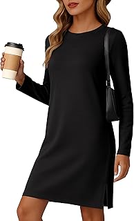 Dresses for Women 2025 Casual Long Sleeve Dress Trendy Fall Spring Vacation Travel Airport Outfits
