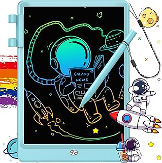 FLUESTON LCD Writing Tablet, 10 Inch Doodle Board Toys Gifts for 3-8 Year Old Girls Boys, Colorful Electronic Drawing Pad for Toddler, Easter Basket Stuffer for Kids Educational Learning Travel Toy