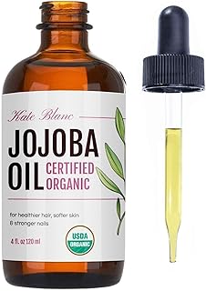 Kate Blanc Cosmetics Jojoba Oil for Softer Hair & Smoother Skin. Gua Sha Oil for Face & Dermaplaning (4oz, Organic, 100% Pure, Natural)