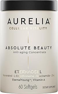 AURELIA Absolute Beauty | Advanced Cellular Anti-Aging Supplement | Increase Skin Moisture | with Zinc, Resveratrol, Niacinamide, Ergothioneine & Retinol
