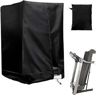 Folding Treadmill Cover, Waterproof Treadmill Cover with Zipper, Drawstring, Storage Bag, Dust-proof Run Exercise Cardio Train Machine Protector for Home, Sport, Fitness, Indoor, Outdoor