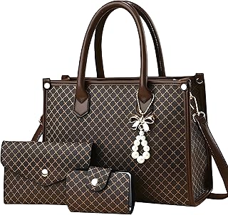 3pcs Purses and Handbags Set for Women, Top Handle Satchel Purse, Satchel Shoulder Bag with Wallet and Card Purse