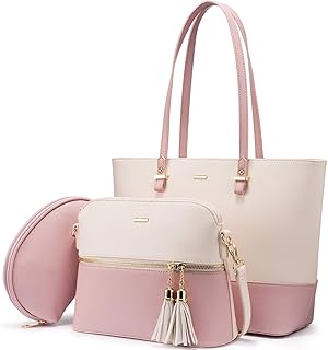Handbags for Women Shoulder Bags Tote Satchel Hobo 3pcs Purse Set