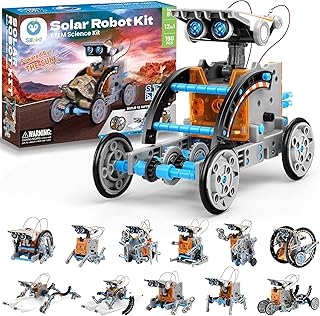 Sillbird 12-in-1 Solar Robot Building Kit STEM Gift for Boys Aged 8-13, DIY Science Educational Robotic Toys for Kids Teens Birthday, Powered by the Sun with 190 Pieces