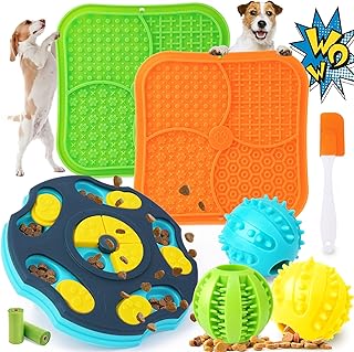 Forfon 9 Pack All-Around Dog Puzzle Toy Set -Mentally Stimulating Dog Enrichment Toys for Small to Medium Smart Dogs, Includes Dog Lick Mat with Suction Cups