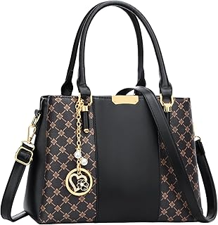 3 Zippered Compartments Purses and Handbags for Women Top Handle Satchel Shoulder Ladies Bags