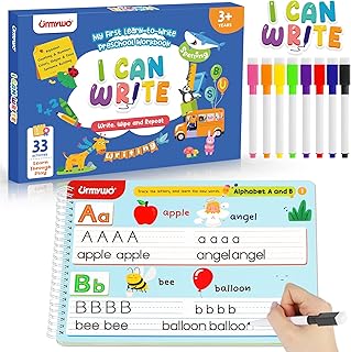 Preschool Learning Activities Kindergarten Workbooks, Toddler Alphabet Learning Educational Toys for 2 3 4 5 Year Old, Writing Practice Tracing Activity Books, Travel Toys,Learning Book Gifts for Kids