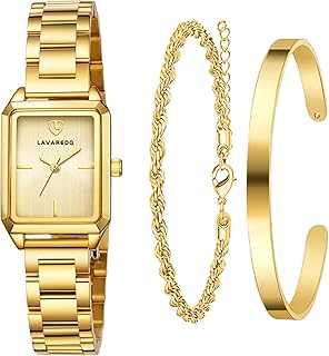 Gold Watches for Women, Dainty Womens Watch, Luxury Ladies Wrist Watches with Stainless Steel & Japanese Quartz Movement, Daily Waterproof Watch, A Great Gift for Women