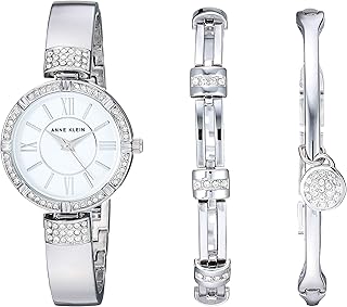 Women's Premium Crystal Accented Watch and Bracelet Set