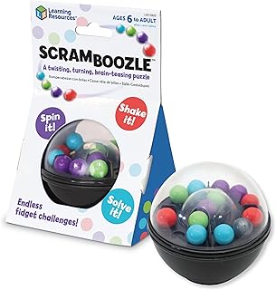 Learning Resources Scramboozle Puzzle Ball - 3D Brain Teasers for Kids and Adults, Puzzles for Teens, Boosts Critical Thinking and Problem Solving, Travel Games, Fidget Toys, Gifts for Boys and Girls