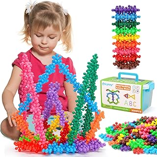 Kids Building STEM Toys for 3 4 5 6+ Year Old Boy Girl Birthday Gifts, 300PCS Educational Interlocking Discs Building Blocks for Kids Ages 3-5 4-8 5-7 Preschool Manipulatives Classroom Must Have