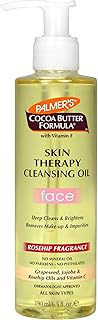Palmer's Cocoa Butter Formula Skin Therapy Cleansing Oil, Gentle Makeup Remover with Rosehip Oil and Vitamin C, 6.5 Ounce
