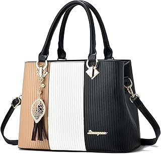 Purses and Handbags for Women Leather Tote Shoulder Bag Medium Satchel Purse Top Handle Bags for Ladies