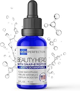 Skin Perfection Snap 8 Peptides Serum for Face - Anti Aging Peptide Serum for Fine Lines & Wrinkles - Diy Peptide Face with Hyaluronic Acid Crows Feet Diy Mix with Any Skincare 0.5oz
