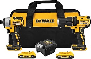 DEWALT 20V MAX Cordless Drill and Impact Driver, Power Drill Brushless 2-Tool Power Tool Combo Kit, Includes 2 Batteries, Charger and Bag (DCK277D2)