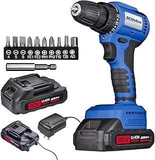 ACDelco ARD20137P 20V Cordless Drill Set, Power Drill Kit with Battery and Charger, 2 Variable Speed, 21Position, 400 In-lb Torque, Electric Power Drill, Driver Bits