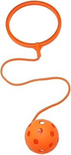 Sports Skip Ball Ankle Toy Exercise Outdoor Equipment Ropes Ankle Fitness Toy for Park Backyard Ages 5+ Teens, Orange