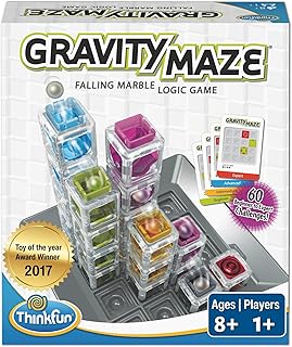 ThinkFun Gravity Maze - Falling Marble Logic Game - Challenging STEM Toy for Kids 8-12 - Gravity Marble Maze - Brain-Building Fun - Educational Gift - Boosts Critical Thinking & Problem Solving