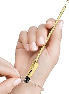 Mission Gallery Bracelet Helper Tool with Hook - Fastener Helper Tool for Bracelet, Necklace, Jewelry, Watch - Clip, Clasp Helper - Portable, Easy-to-Use, Made of Metal - Gold