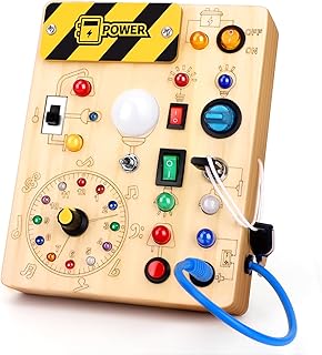 Grarain Busy Board for Toddlers - Montessori Educational Toy for 1-3 Year Old Boys & Girls | Travel-Friendly Sensory Learning Activity | Ideal for Kids with Autism(Clocks Busy Board)