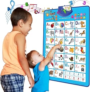 Just Smarty Alphabet Wall Chart for Toddlers 1-3 | ABCs & 123s Kids Learning Toy | Educational Gift for Infant Ages 1 2 3 4 5 | Speech Therapy for Kids 1-3 | Autism Toys for Toddlers 3-4
