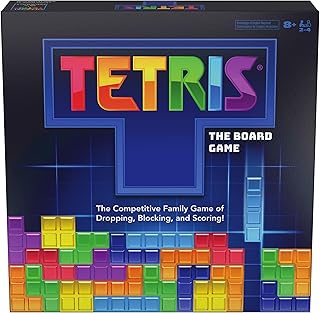 Spin Master Games, Tetris: The Board Game, Play the Classic Puzzle Game Tetris in Real Life, Multiplayer Head-to-Head Puzzle Challenge, 2-4 Players, for Ages 8 & Up